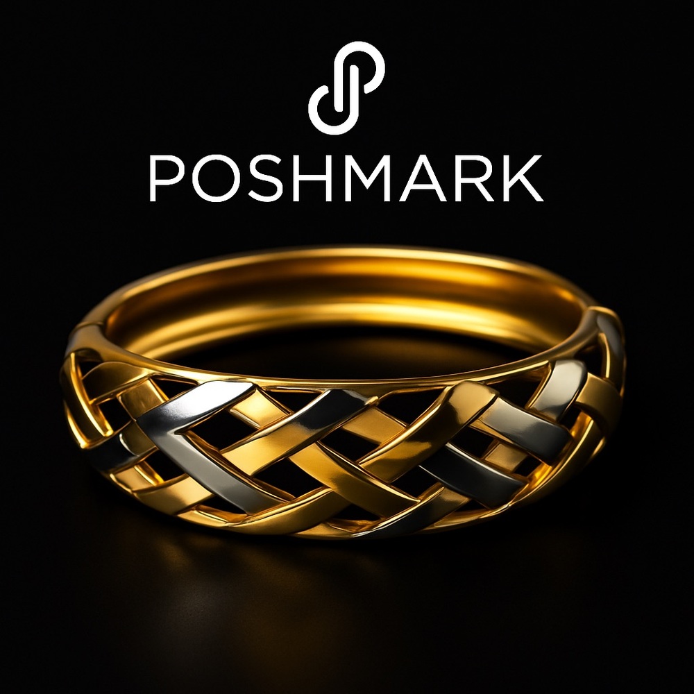 Gold and silver metal bracelet